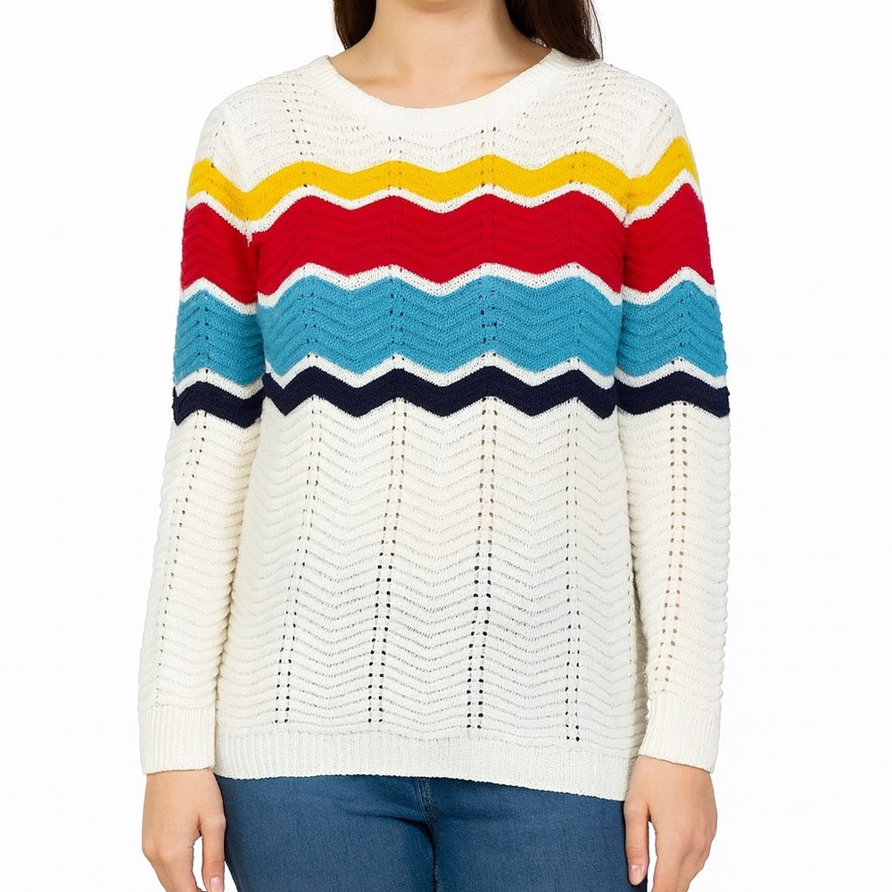 Sweet Claire Multicolor Chevron Knit Sweater
